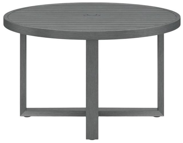 Sunset West Redondo Slate Metal Round Outdoor Dining Table-1
