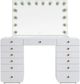 TOV Furniture Hollywood 2-Piece White 56" Large Desk with LED Panel Vanity Set-0