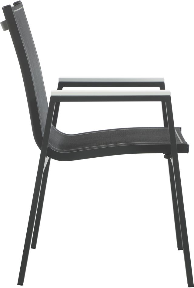 Meridian Furniture Nizuc 2-Piece Black Outdoor Patio Mesh Dining Arm Chairs-2
