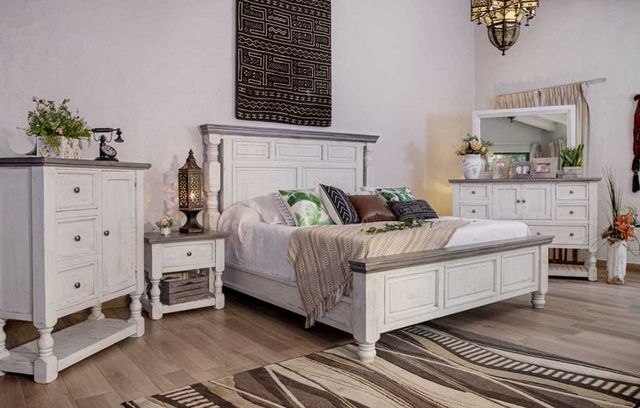 International Furniture Direct Stone Ivory Chest-3