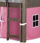 Donco Kids Barn Door Pink/Brushed Shadow Youth Twin Low Loft with Tent Kit-2
