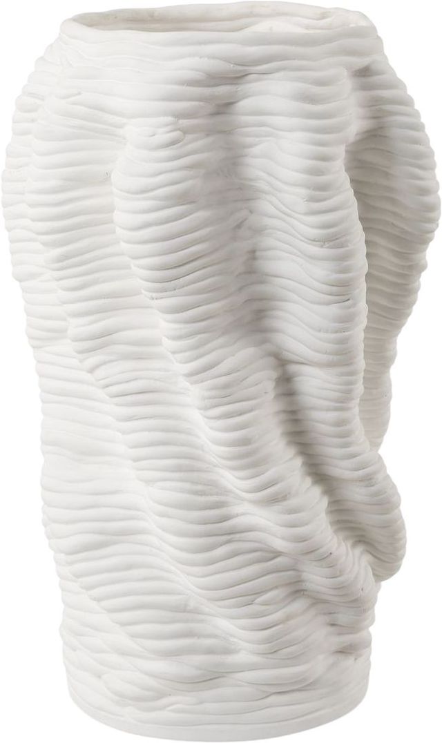 Uttermost® Stratified Matte White Vase-0