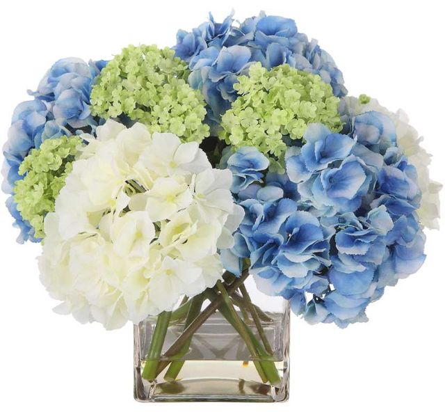Uttermost® Providence Hydrangea Blue/Green/White Bouquet-2