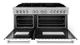 ZLINE 60" Satin Stainless Steel Pro Style Dual Fuel Range with White Matte Door-1