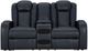 Signature Design by Ashley® Fyne-Dyme Sapphire Power Reclining Loveseat with Adjustable Headrest-1