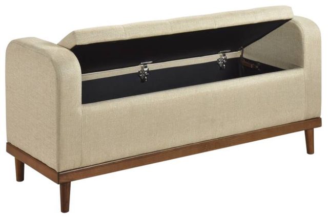 Mazin Furniture Brigitte Light Brown Lift Top Storage Bench-2