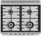 Fisher & Paykel 30" Brushed Stainless Steel with Black Glass Pro Style Natural Gas Range-2