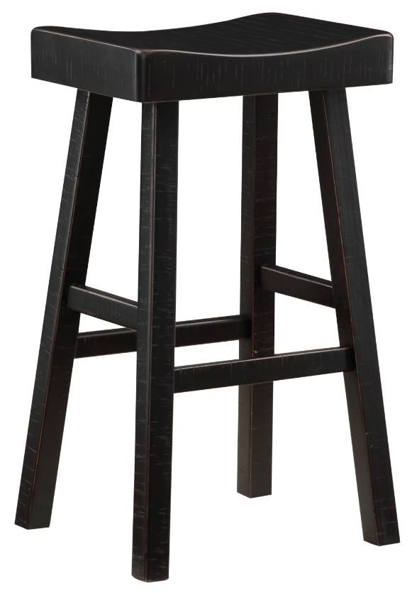 Homelegance® Caspian Black Pub Height Stool-0