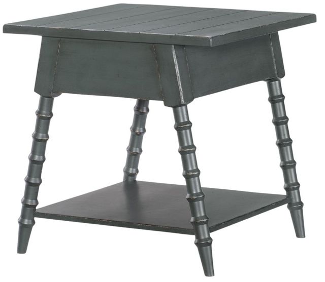 Legacy Classic Vintage Market Mallard Green 1-Drawer End Table-3