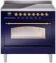 Ilve® Nostalgie II Series 36" Blue Pro Style Induction Range-0
