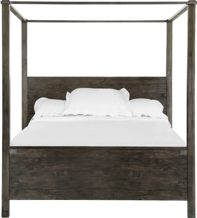 Magnussen Home® Abington Weathered Charcoal Queen Poster Bed-2