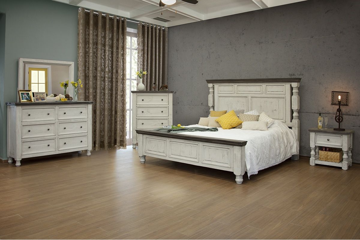 International Furniture Direct Stone Wood Bed - Thumbnail 3
