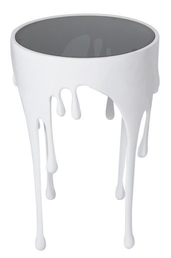 Deco Marche White Drip Accent Table-1