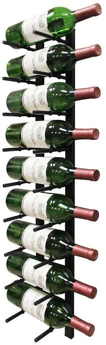 Vinotemp® Epicureanist 9 Bottle Black Peg Wine Rack -3