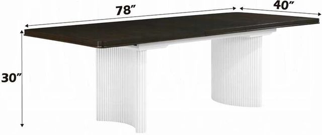 ACME Furniture Carena Brown Dining Table with White Base-2