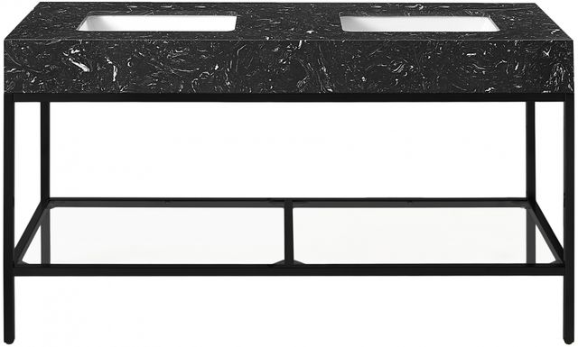 Meridian Furniture Marmo Black/Matte Black 60" Bathroom Vanity-3
