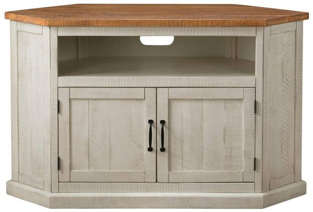 Martin Svensson Rustic Antique White/Honey Entertainment Console-2