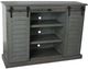 American Heartland Manufacturing Rustic Dark Blue Tall Provincial Shutter TV Stand-0