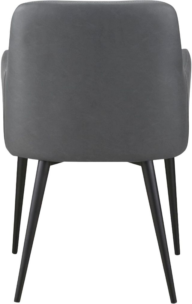 Moe's Home Collection Cantata 2-Piece Slate Vegan Leather Dining Arm Chair Set-2