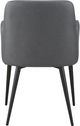 Moe's Home Collection Cantata 2-Piece Slate Vegan Leather Dining Arm Chair Set-2