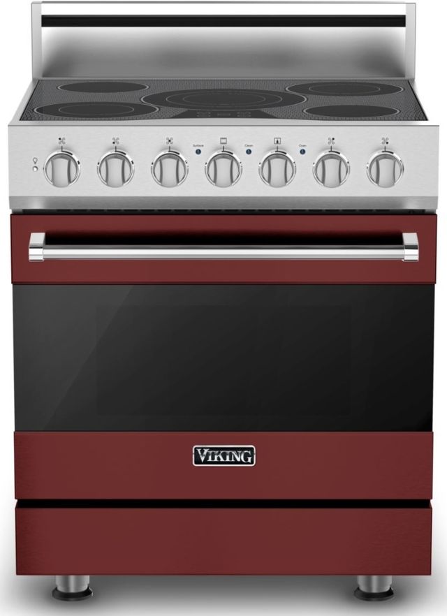 Viking® 3 Series 30" Reduction Red Freestanding Electric Range-0