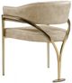 Meridian Furniture Madelyn Beige/Brushed Brass Velvet Dining Chair-2