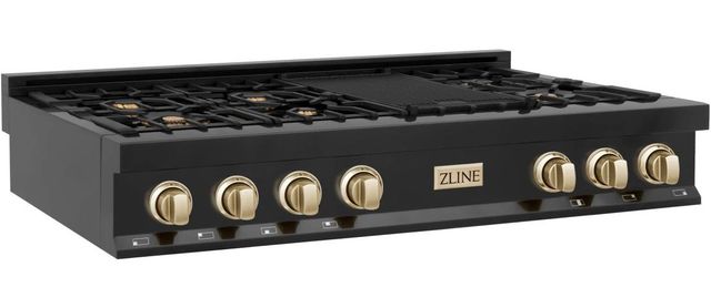ZLINE Autograph Edition 48" Black Stainless Steel Gas Rangetop-1