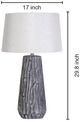 Classy Living 2-Piece Textured Elegance Gray Table Lamp Set-1