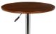 Armen Living Bentley Walnut Adjustable Round Pub able with Chrome Base -1