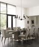 Bernhardt Linea Cerused Charcoal Dining Table with Textured Graphite Metal Base-1