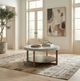 Liberty Furniture Danby Alabaster Cocktail Table with Nutmeg Base-1