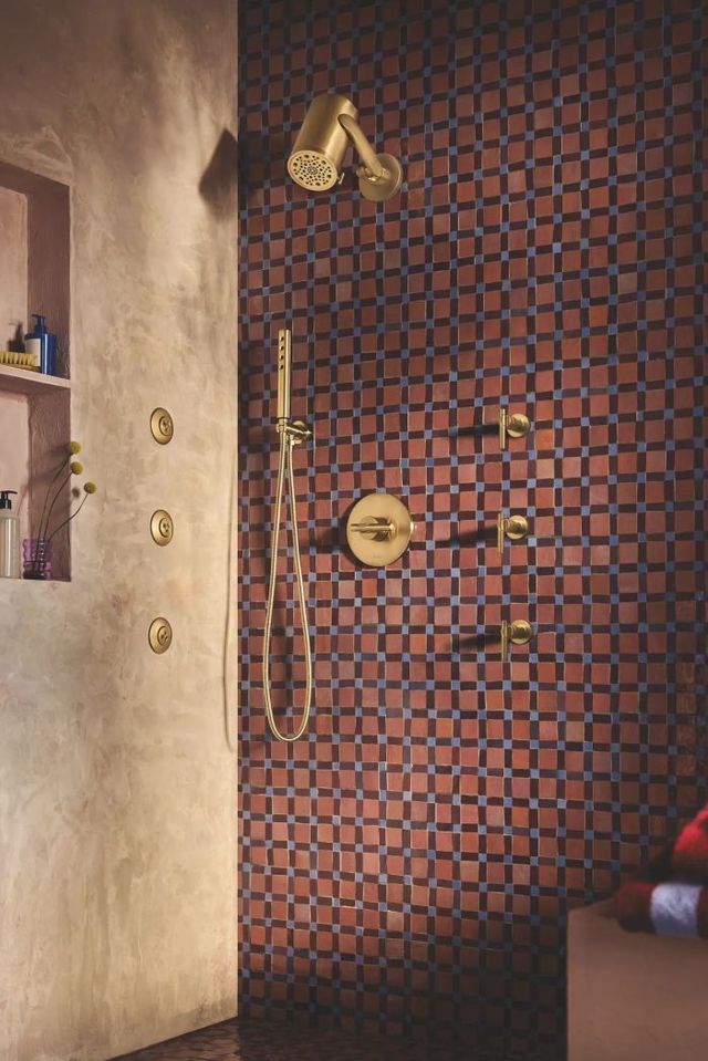 Brizo Roccesco™ Brilliance® Luxe Gold® Sensori® Volume Control Trim with Lever Handle-1