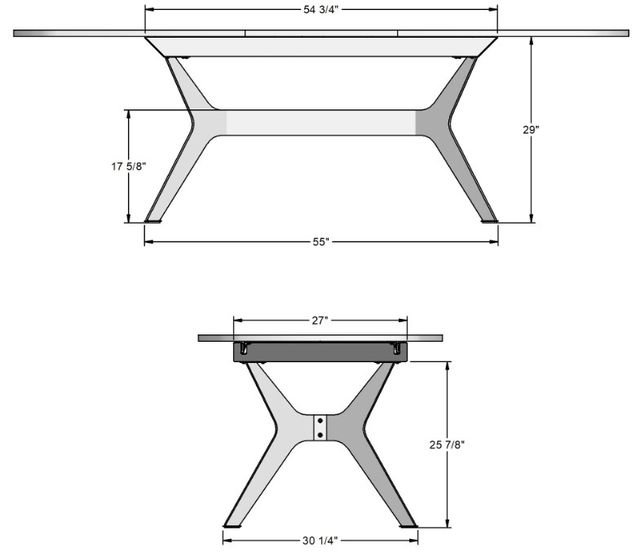 Amisco Customizable Boomerang Extendable Dining Table-2