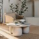 TOV Furniture Rahul Cream 34" Round Coffee Table-1