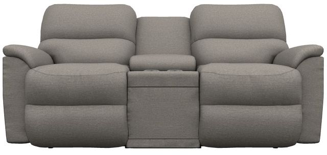 La-Z-Boy® Brooks Stone Power Reclining Loveseat with Console and Headrest-1