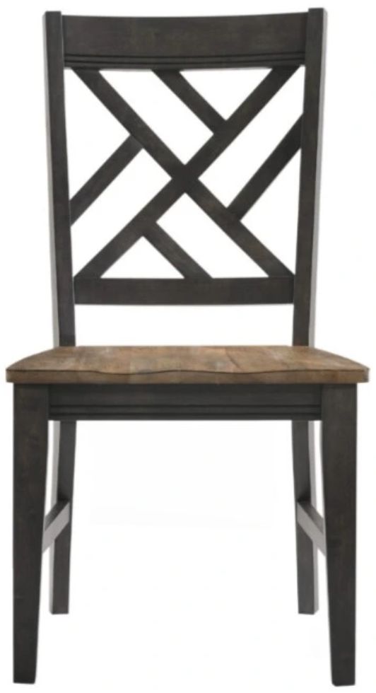 Intercon Harper Brushed Brown/Pecan Lattice Dining Side Chair -2