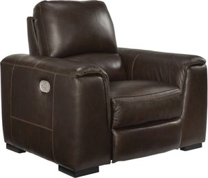 front view of the Signature Design by Ashley® Alessandro Walnut Power Recliner