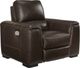 Signature Design by Ashley® Alessandro Walnut Power Recliner with Adjustable Headrest-0