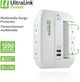 Ultralink Power White 6 Outlet 2 USB 3.1A Surge Protector-1