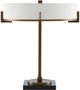 Currey & Company Jacobi Antique Brass/Black/Off-White Table Lamp-2