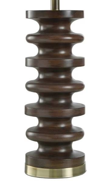 Stylecraft Walnut Ridge Brass/Brown Table Lamp-2