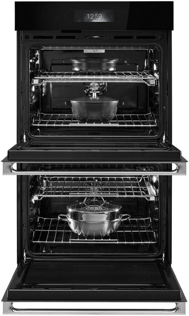JennAir® NOIR™ 30" Stainless Steel Double Electric Wall Oven with MultiMode® True Convection System-3