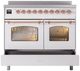 Ilve® Nostalgie II Series 40" White Pro Style Induction Range-4