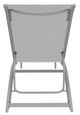 Telescope Casual Kendall Abalone/Warm Gray Aluminum/Fabric Outdoor Sling Stacking Armless Lay-Flat Chaise-3