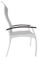 Telescope Casual Belle Isle Abalone/White Aluminum/Fabric Outdoor Sling Supreme Arm Chair with Chestnut Rustic Polymer Arm Accent-2