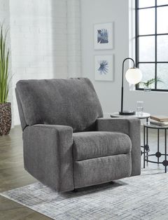 Signature Design by Ashley® Rannis Pewter Manual Rocker Recliner