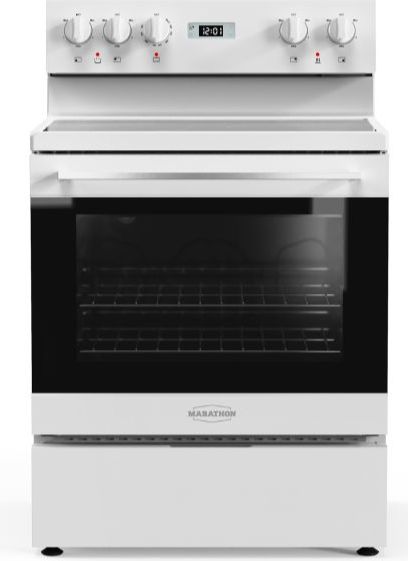 Marathon® 30'' White Freestanding Electric Range-0