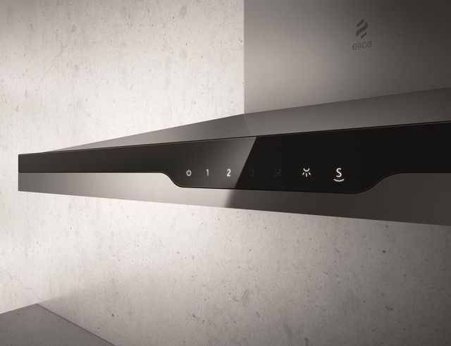 Elica Techne Plus Series Stoney 30" Stainless Steel with Black Glass Wall Mounted Range Hood-1