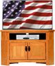 American Heartland Manufacturing Oak 41" Corner TV Stand-1
