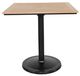CabanaCoast® Customizable Skye Aluminum/Wooden 42" Outdoor Square Pedestal Balcony Table-1